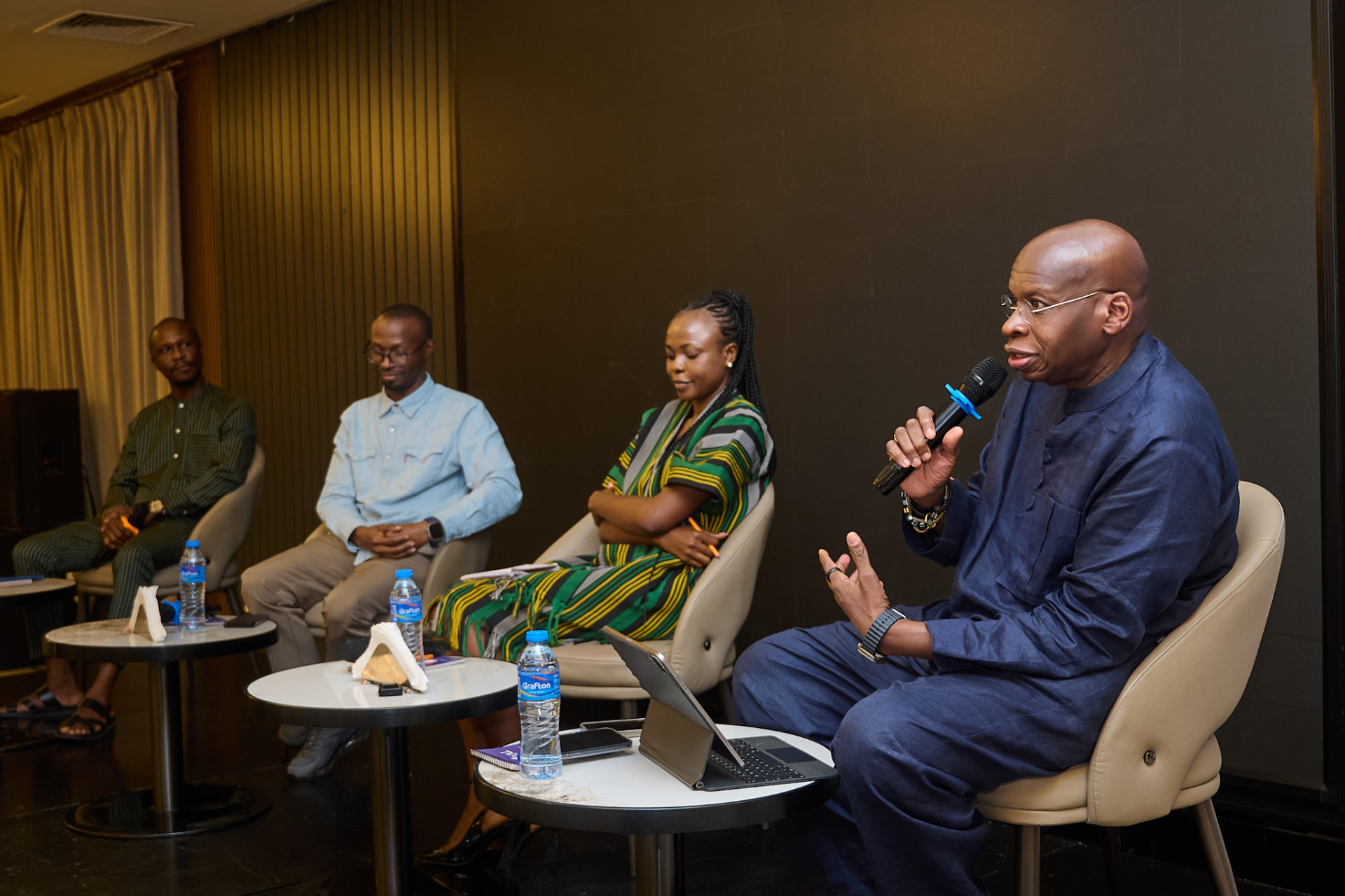 Four panellists discussing early-stage venture finance at the SAN launch